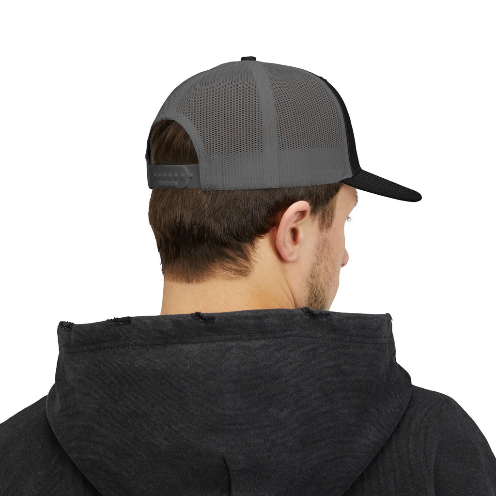 Project Car Garage Snapback Trucker Cap — Retro Racing Logo Hat