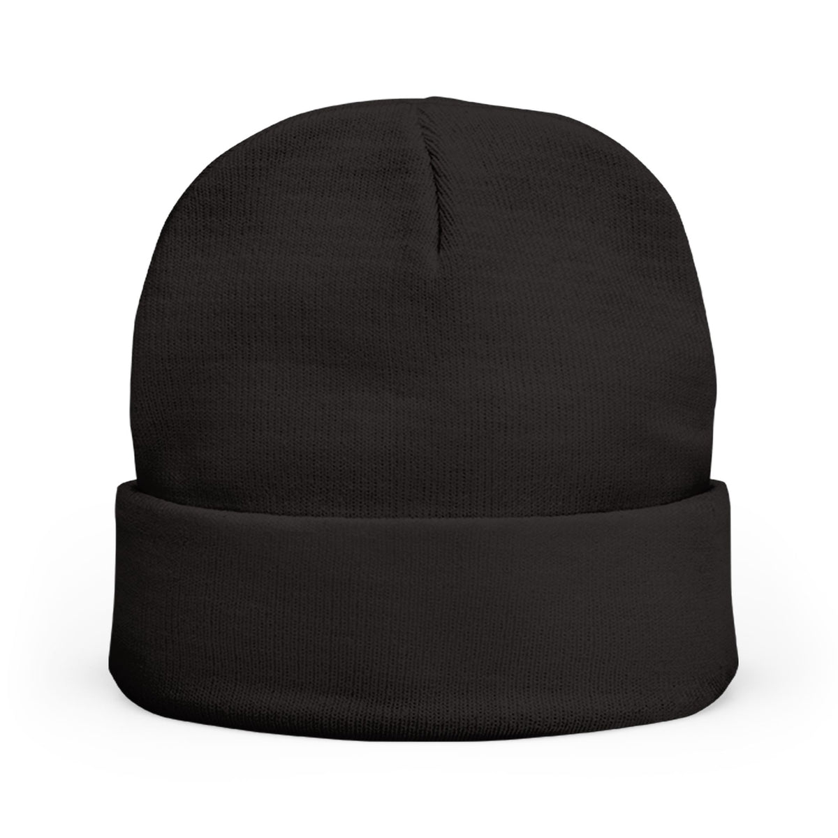 Embroidered 'Project Car Garage' Knit Beanie — Black Cuffed Winter Hat